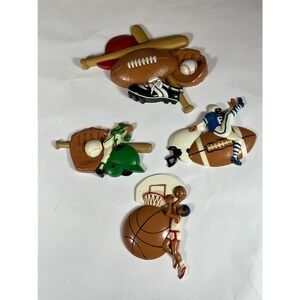 Vintage Burwood Sports 3D Wall Plaques Set 4